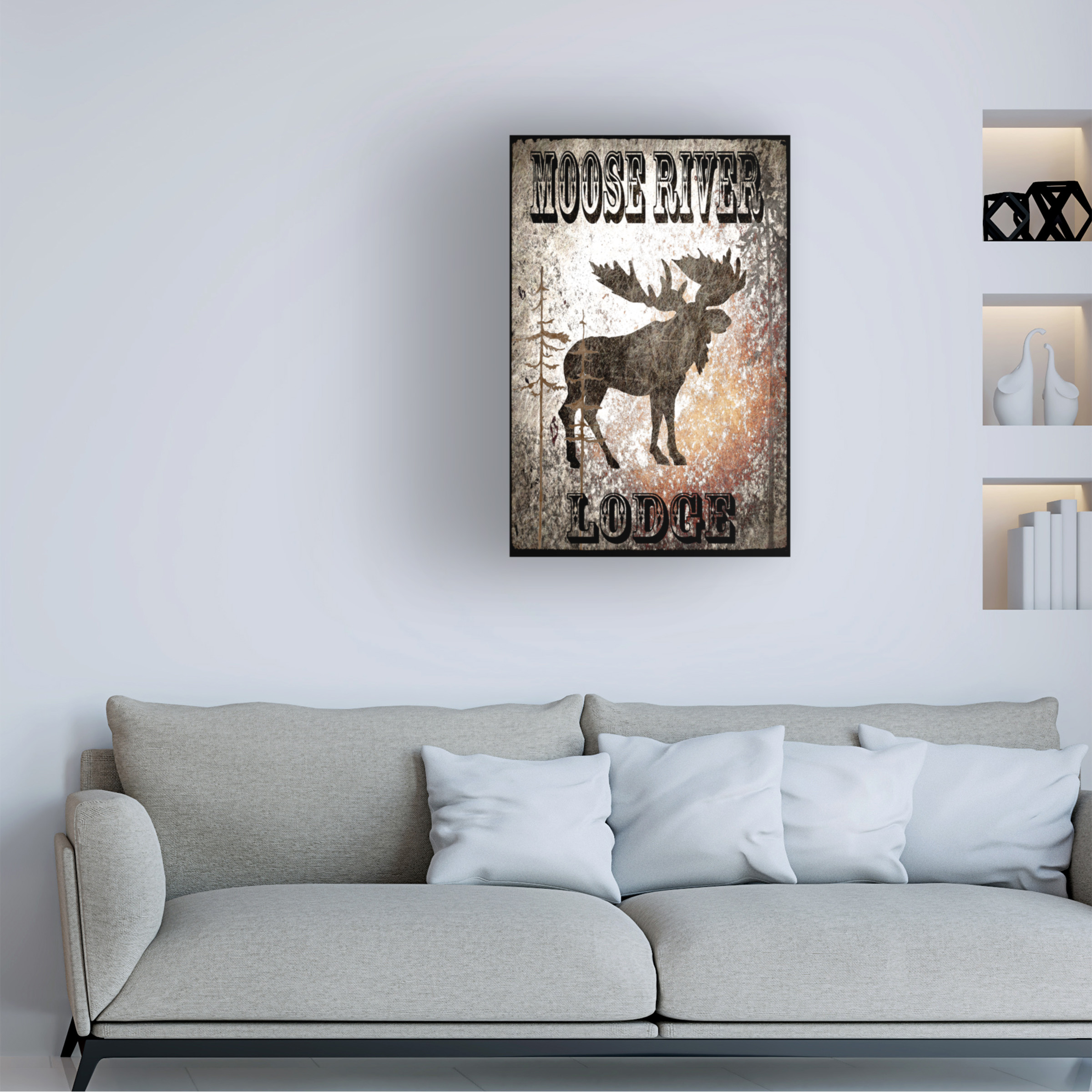LightBoxJournal 'Lodge Moose River Lodge' Canvas Art