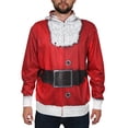 thumbnail image 3 of Men's Santa Long Sleeve Hoodie with Zip Up Mask, 3 of 3
