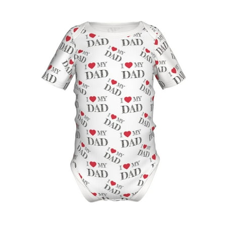 

Yiaed I Love My Dad Print Infant Climbing Short Sleeve Onesie One-Piece Baby Bodysuit Clothes 0-12 Months -18 Months