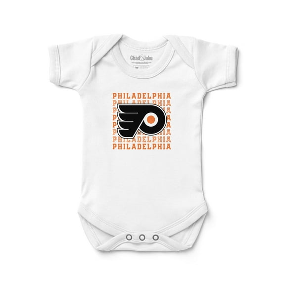 Newborn & Infant Chad & Jake White Philadelphia Flyers Retro Bodysuit