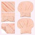 thumbnail image 5 of 2Pcs Coral Fleece Hair Drying Towel Dry Cap Quick Drying for After Bath Drying Hair Pink and Green, 5 of 7