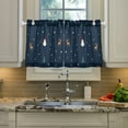 thumbnail image 2 of Yayeee Kitchen Curtains Tier Pair Light Filtering 27"x24" Rod Pocket Short Cafe Window Panel, Christmas Whimsy, 2 of 7