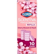 Clorox Scentiva ToiletWand Refills, Cherry Blossom and Peach, 10 Count