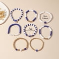 thumbnail image 6 of Game Day Bracelets Stackable Sports Football Charm Bracelets Elasticated Football Themed Bracelets Set for Women Men Football Fans Boho Summer Beach Jewelry, 6 of 8