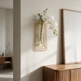 thumbnail image 4 of Minimalist Wall Vase, Gold Iron Hydroponic Planter with Clear Glass for Home and Office Decor, 4 of 6