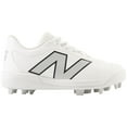 thumbnail image 2 of New Balance Youth 4040v7 Rubber Molded Baseball Cleat White/Grey 4.5, 2 of 6
