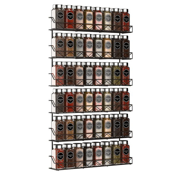 Auledio 2Pack Spice Rack Organizer, 3Tier Wall Mounted Storage Rack Hanging Rack for