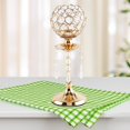 thumbnail image 4 of Wweixi Luxury Crystal Candle Holder Pillar Candlestick Ceremony Stand Decor Table Gold L 1Set, 4 of 6