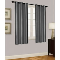 VELVET CHARCOAL BLACKOUT ENERGY EFFICIENT THERMAL PANEL WINDOW GROMMET DRAPE LIGHT FILTERING SIZE 35" WIDE X 63" LENGTH EACH PANEL