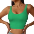 thumbnail image 3 of Goofa Forestgreen Printed Sports Bras for Women, High Impact Running Bra Workout Crop Tank Tops Longline Sports Bra Push up-X-Large, 3 of 9