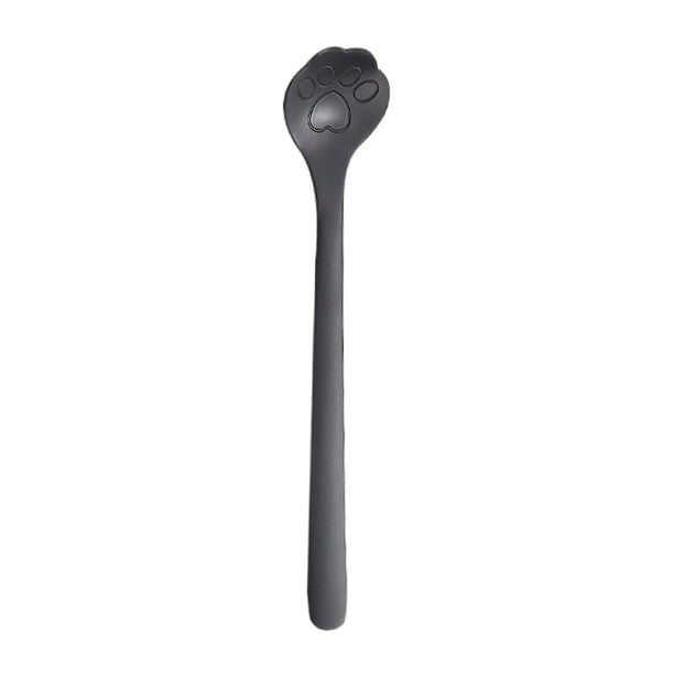 PAW SPOON CAT CANTO DE TE TEA DE ACERO ACERADO COONES DE CAFÉ NEGRO