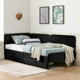 thumbnail image 5 of Jopath Twin Size Upholstered with 2 Storage Drawers,Adjustable Velvet Platform Bed Frame for Living Room Bedroom,Black, 5 of 13