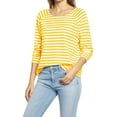 thumbnail image 2 of Langwyqu Womens Casual Crew Neck Striped Long Sleeve T Shirt Basic Tunic Tops, 2 of 5