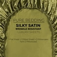thumbnail image 6 of Satin Sheets California King [4-Piece, Sage] Luxury Silky Bed Sheets - Extra Soft 1800 Microfiber Sheet Set, Wrinkle, Fade, Stain Resistant - Deep Pocket Fitted Sheet, Flat Sheet, Pillow Cases, 6 of 6