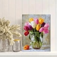 thumbnail image 2 of UXIEQU Vibrant Tulips Vase Canvas Wall Art Print 15.75x11.81 Inches, 2 of 8
