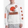 thumbnail image 4 of Cleveland Browns Reebok Mens White Crew Sweatshirt, 4 of 4