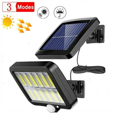 Solar Street Light Outdoor Solar Flood Light 12000LM High Brightness LED Lamp, 120 COB Solar Light Waterproof Security LED Flood Light for Yard Garden Fence