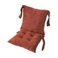 thumbnail image 3 of Cojín para silla, tapete para silla con respaldo y correas, cojín ergonómico para asiento Marrón, 3 of 9