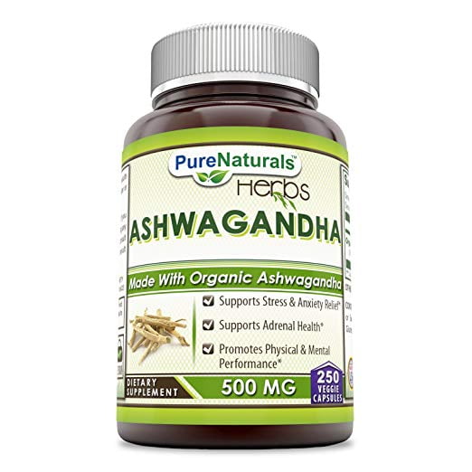 Pure Naturals Ashwagandha, 500 mg, 250 Capsules