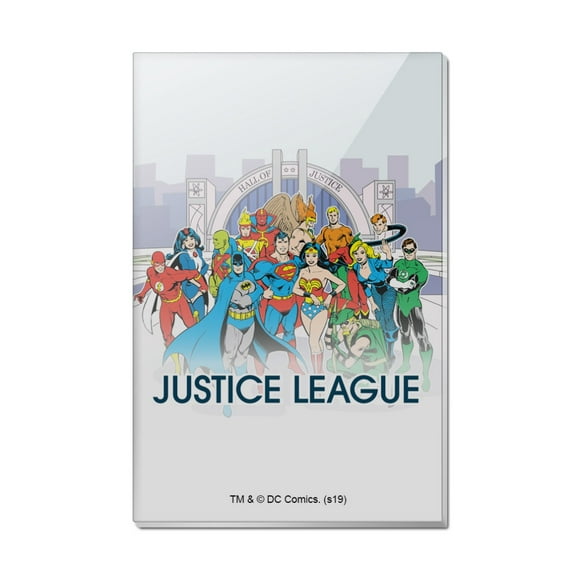 Justice League Hall of Justice Rectangle Acrylic Fridge Refrigerator Magnet