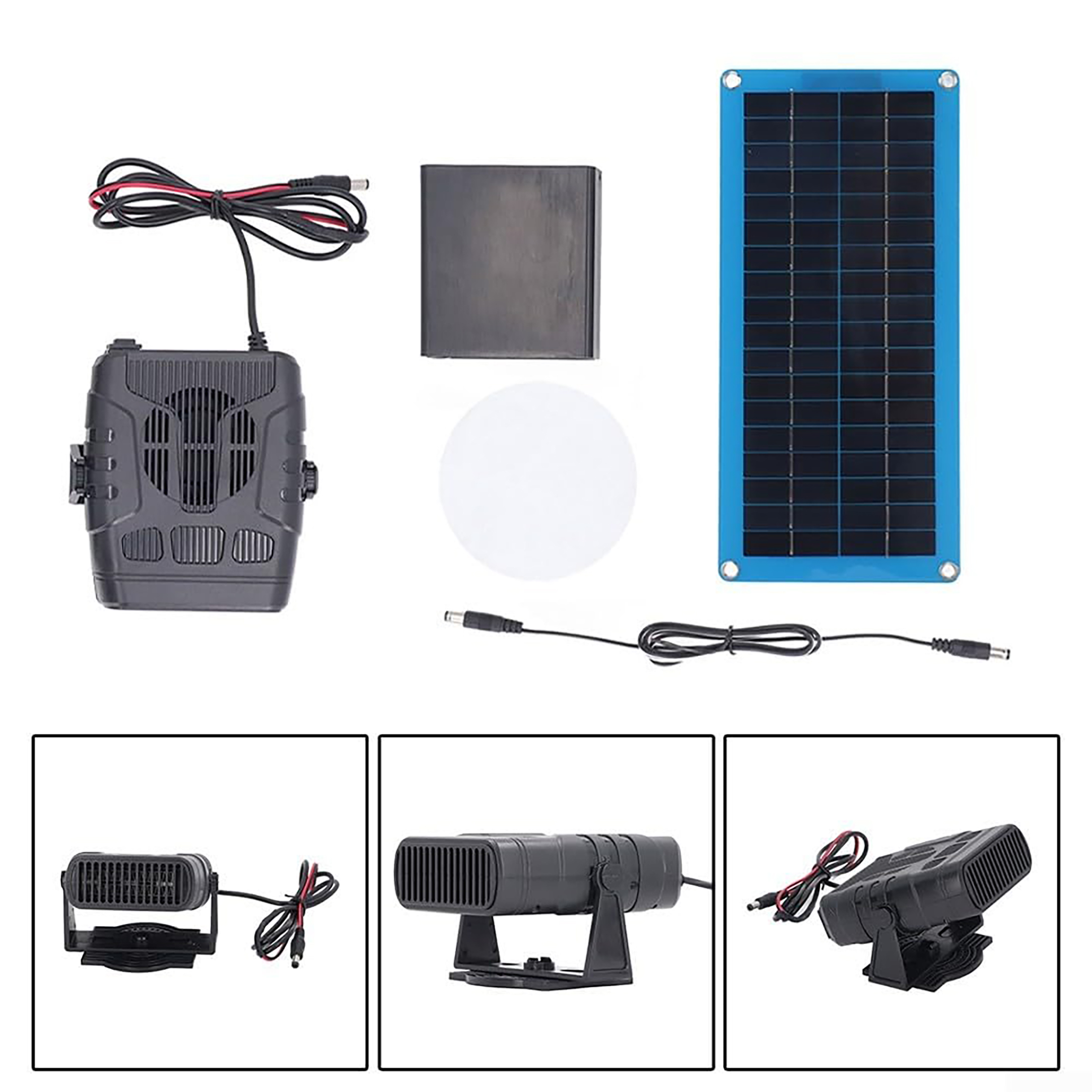Single Chicken Coop Heaters, Solar Panel Heater with Battery Compartment For Drying Heating , Pet House and Camping Warm Wind Gearï¼30Wï¼