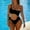 Black, variant on Cut-Out Bathingsuits Monokini Women Bathing Suits Blue Thong Swimming Suits for Women