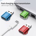 thumbnail image 1 of Charging Adapter Mini Phone USB to Type-C Converter Portable USB 3.0 Aluminum Alloy Adapter, Red, 1 of 9