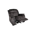 thumbnail image 3 of Harbor 38 Inch Power Recliner Chair, Pocket Coils, Gray Faux Suede, 3 of 6