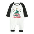 thumbnail image 3 of Family Matching Christmas Pajamas, Baby Romper/Dog Clothes/Letter Stars Print Long Sleeve Tops and Plaid Pants Sleepwear Set, 3 of 10