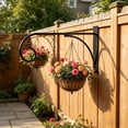 thumbnail image 6 of Heavy-duty Wall Mount Bracket - 11" Metal Retro Scroll Style Hook Holder,Rustproof Solid Structure for Garden Decorations & Outdoor Hanging Supplies,Black, 6 of 7
