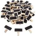 thumbnail image 1 of 50 Pieces Mini Chalkboard with Rectangle Clip, Wooden Mini Note Chalkboard, Set of Rectangular Mini Chalkboards, Suitable for Weddings, Events, Office, 1 of 5