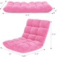 thumbnail image 3 of WYDK Floor Gaming Chair with Back Support, 14-Position Adjustable Banana Chair for Adults, Foldable Floor Seats for Reading, Gaming (Pink), 3 of 10