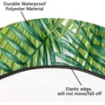 thumbnail image 4 of Round Fitted Tablecloth with Elastic Tropical Poppy Leaf Table Cover Poppy Round Elastic Tablecloth for Waterproof Wipeable Fitted Table Cloth, 4 of 7