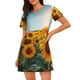 thumbnail image 1 of Disketp Sunlit Sunflower Field para Camisón Corto de Manga Corta para Mujeres, Camisón Cómodo con Escote Redondo, Bonito y Confortable, 1 of 6
