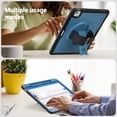 thumbnail image 5 of for Kids Rugged Heavy Duty Case for iPad Air 13 M3 2025 / Air 13 M2 2024, Shockproof 360 Degree Rotatable Kickstand with Handstrap Protective Hybrid Cover Case for Air 13 2025/2024, Navyblue, 5 of 12