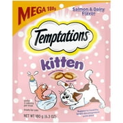 Temptations Salmon & Milk Flavor Crunchy, Soft Treat & Topper for Cat, 6.3 oz. (10 Count)