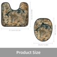 thumbnail image 3 of PhooArto Toilet Lid Cover and U-Shaped Toilet Floor Mat Set of 2 Pieces, Vintage Map Dolphin Toilet Mat Set, Machine Washable Seat Covers Non-Slip Absorbent Rugs, 3 of 6