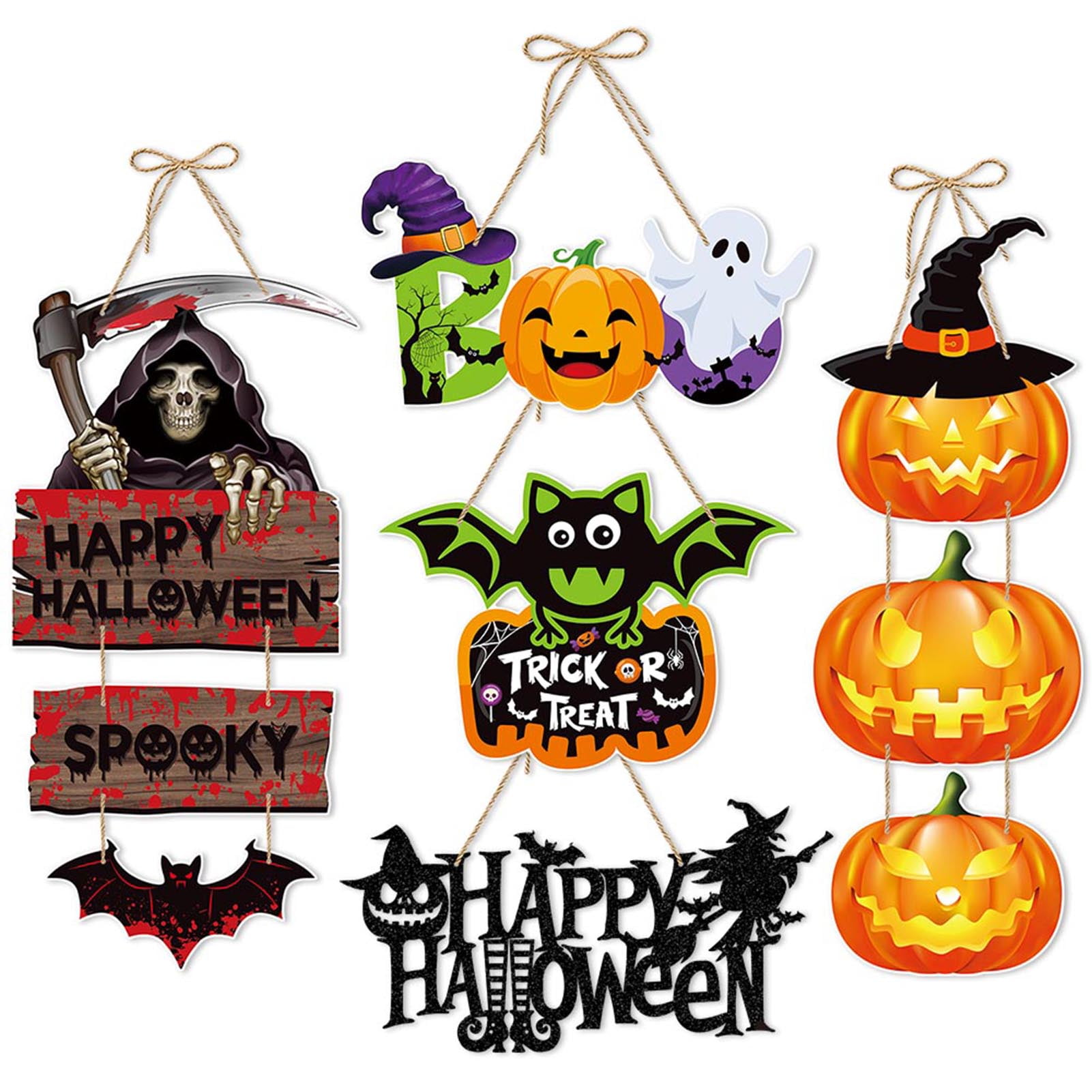 UDIYO Halloween Hanging Door Sign, Halloween Signs for Front Door