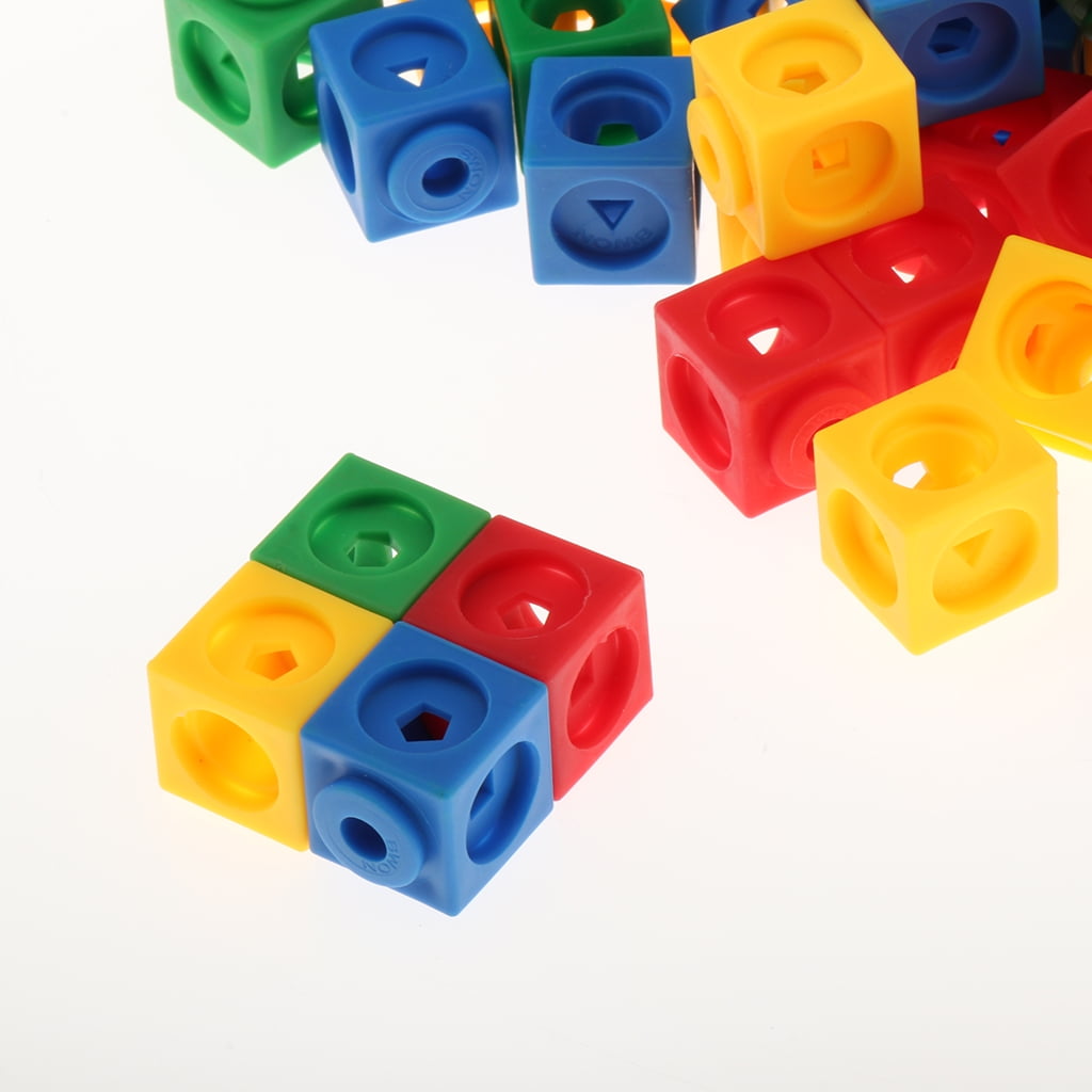 Mathlink Cubes Maths 4-Color Details about   Plastic Base Ten Numeral Toys Kids Children