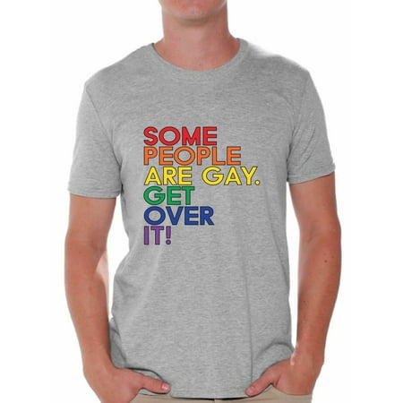 Awkward Styles Some People are Gay Get Over It T Shirt Gay Pride Flag Tshirt for Him Gay Mens Shirt Gay Flag T Shirt Gay T Shirt Mens Tshirt for Gay Boyfriend Rainbow Gay T Shirt Gay Tshirt for