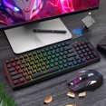 thumbnail image 4 of Combo de teclado y mouse HXSJ L99 inalámbrico 96 teclas recargable, 4 of 8