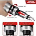 thumbnail image 4 of 16 Pieces Impact Driver Kit, 1/2" Manual Impact Driver with 15 Pieces Drill Bits (Slotted, Phillips, Hex), for Turning Stuck Fasteners, Rusty Fasteners (16), 4 of 5