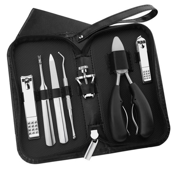7PCS Ingrown Toenail Tools Kit Nail Treatment Pedicure Tools Ingrown Toenail Removal Correction Clippers Toe Nail File Lifter for Foot Care