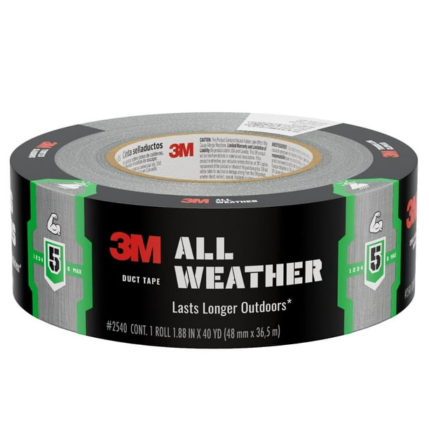 Cinta adhesiva 3M para todo tipo de clima, 4,8 cm x 36,5 m, resistente a los rayos UV