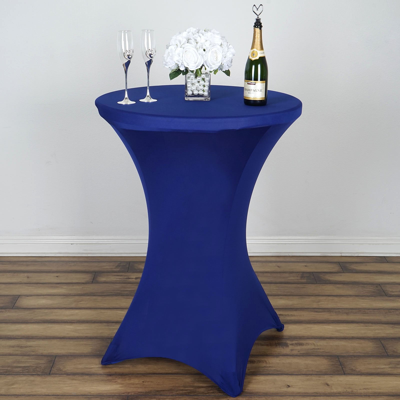 Efavormart Royal Blue Wholesale Stretchy Spandex Tablecover For