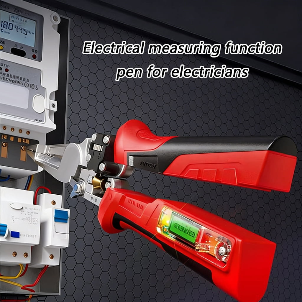 Electrician's Multiple Tool With Digital Display Accuracy Wire Cutter For Voltages Testing And Wire Processing