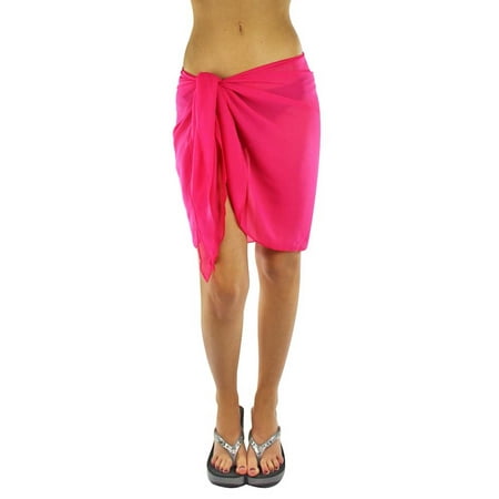 Black Sarong Cover Up - Womens Short Sarong Wrap Cover Up