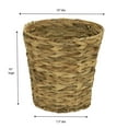 thumbnail image 2 of Household Essentials Wicker Waste Basket, Woven Leaf Basket with Wire Frame, Trash Bin or Storage Basket for Bedroom, Bathroom, Office and More, 2 of 5