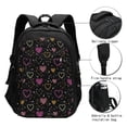 thumbnail image 3 of Daiia Heart and Stars Pattern USB Charging Backpack for Men and Women, Anti-Theft Backpack,Travel Backpack,School Backpack,College Backpack,Laptop Backpack, 3 of 7