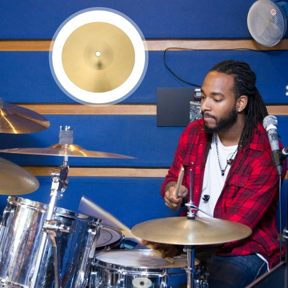 NICEXMAS 2Pcs Round Metal Drum Accessory Cymbal for Music Practice and Performance 8 Inch